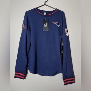 New England Patriots Men’s Sewater Ultra Brand size S Embroidered Patches New